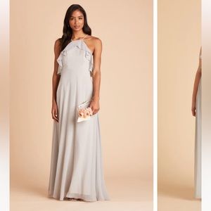Birdy Grey Bridesmaid Dress - Chiffon Dove Gray Color